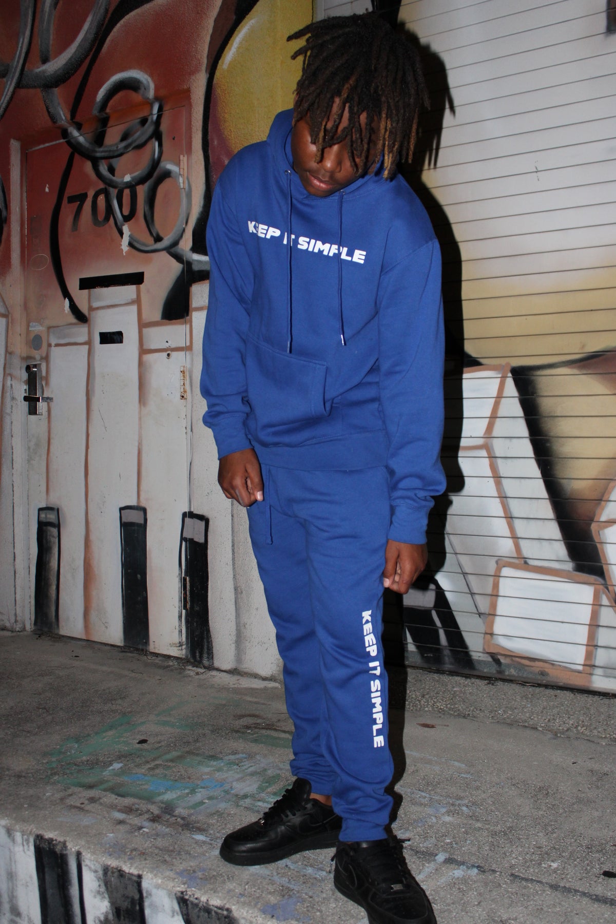 BLUE "KEEP IT SIMPLE" SWEATSUIT
