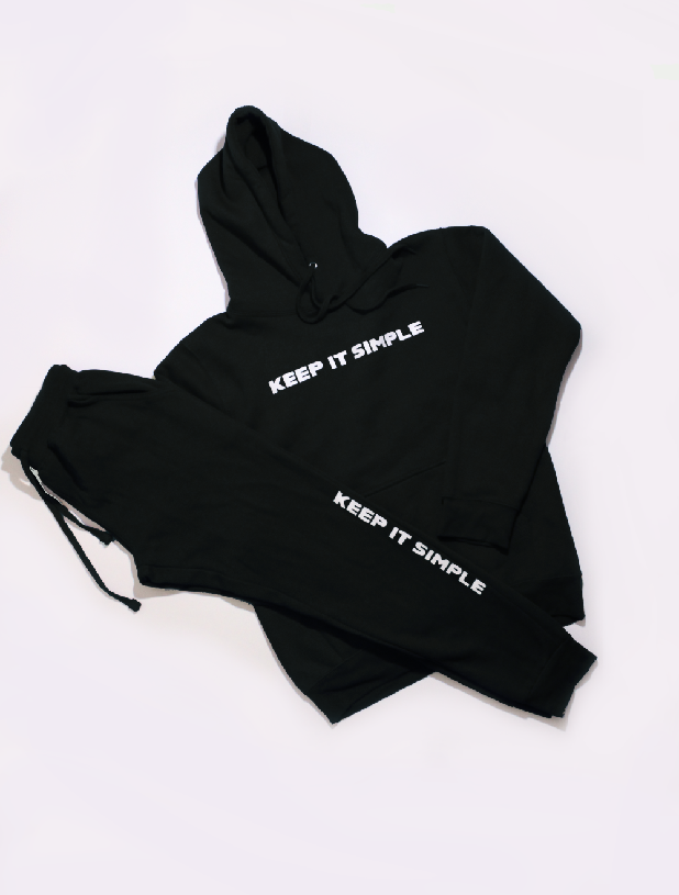 BLACK "KEEP IT SIMPLE" SWEATSUIT