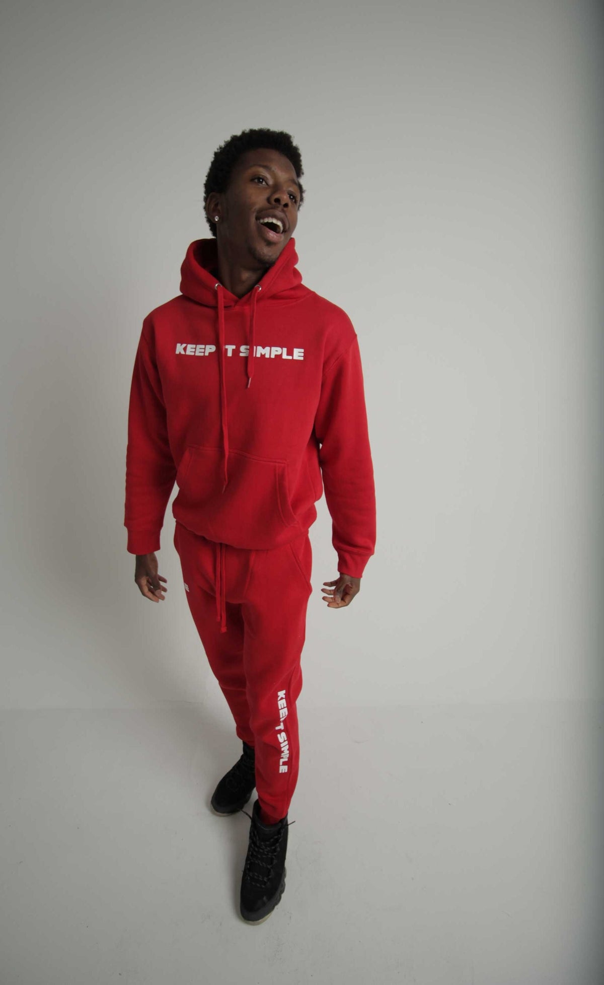 RED "KEEP IT SIMPLE" HOODIE
