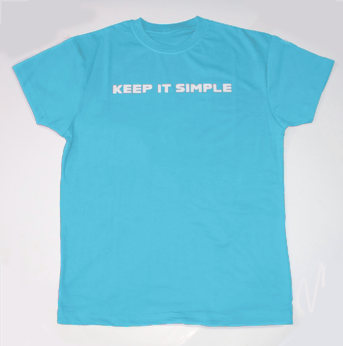 LIGHT BLUE "KEEP IT SIMPLE" T-SHIRT