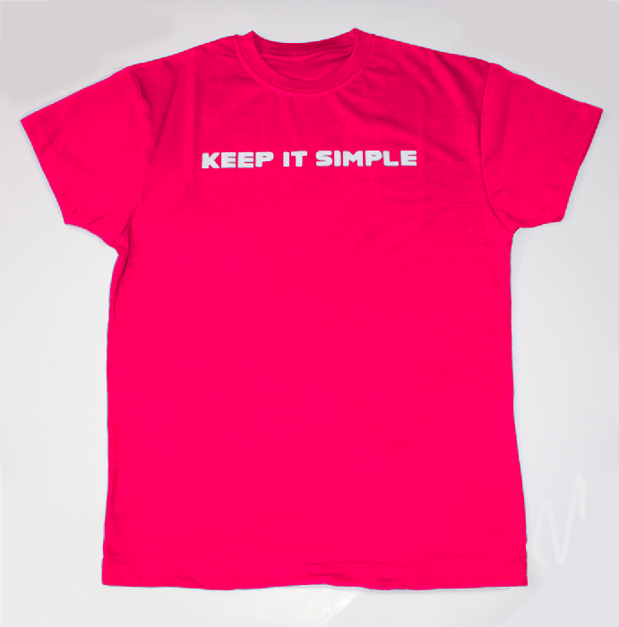 FUCHSIA "KEEP IT SIMPLE" T-SHIRT