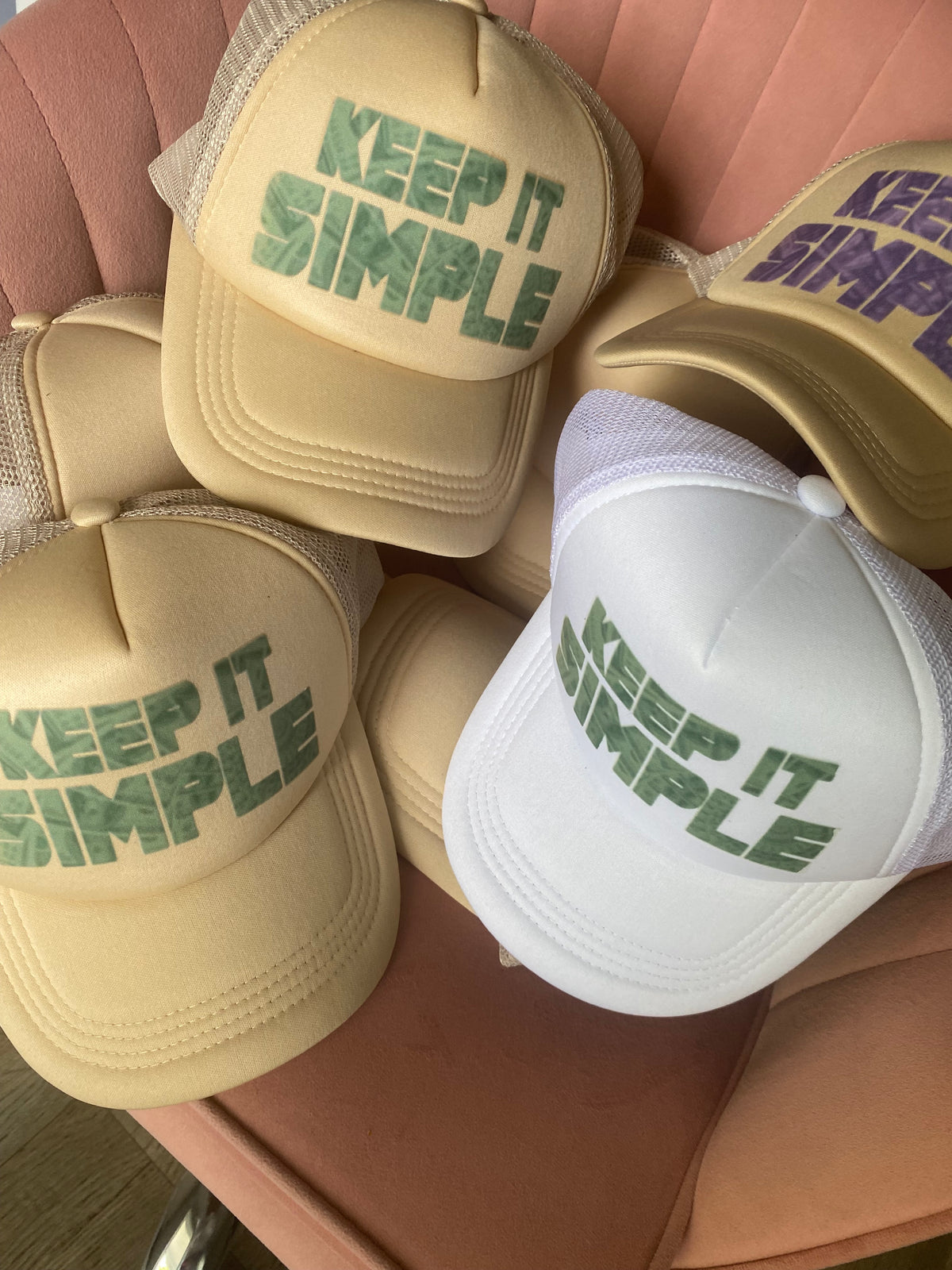 Beige/Green Keep It Simple Hat