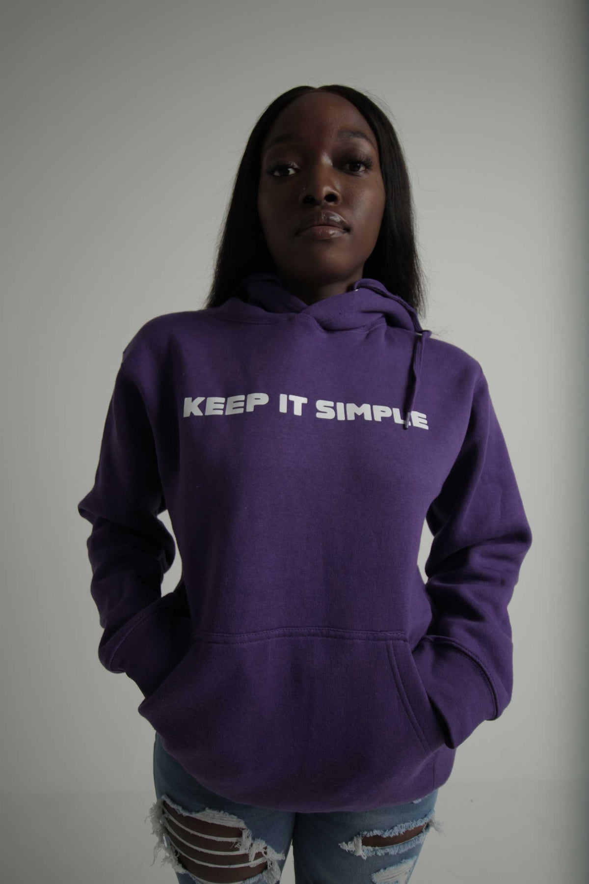 PURPLE "KEEP IT SIMPLE" Hoodies