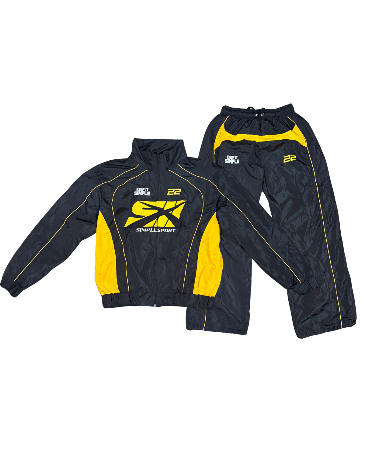 Yellow/Black Simple Sport Tracksuit (PRE-ORDER)
