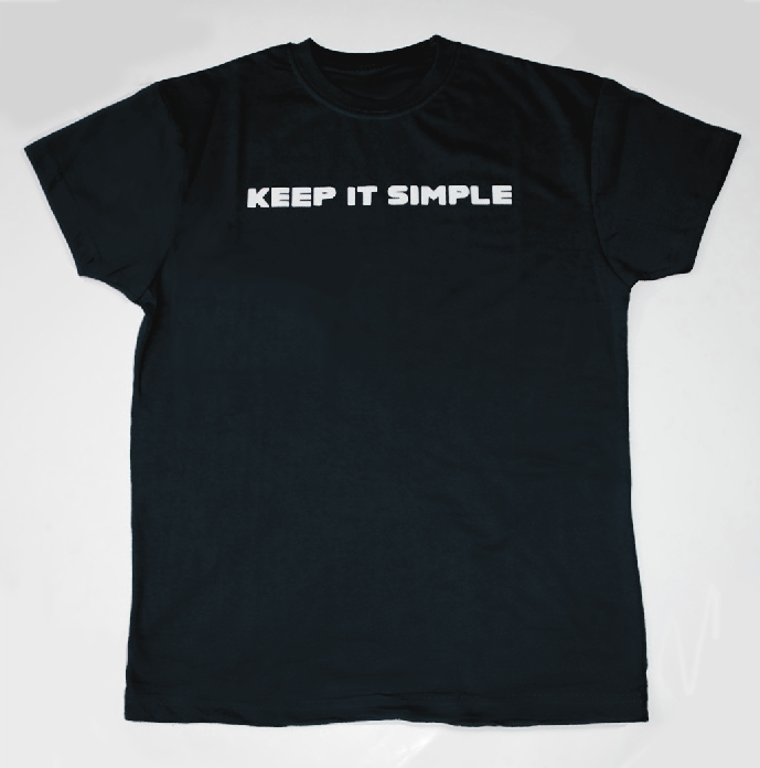 BLACK "KEEP IT SIMPLE" T-SHIRT