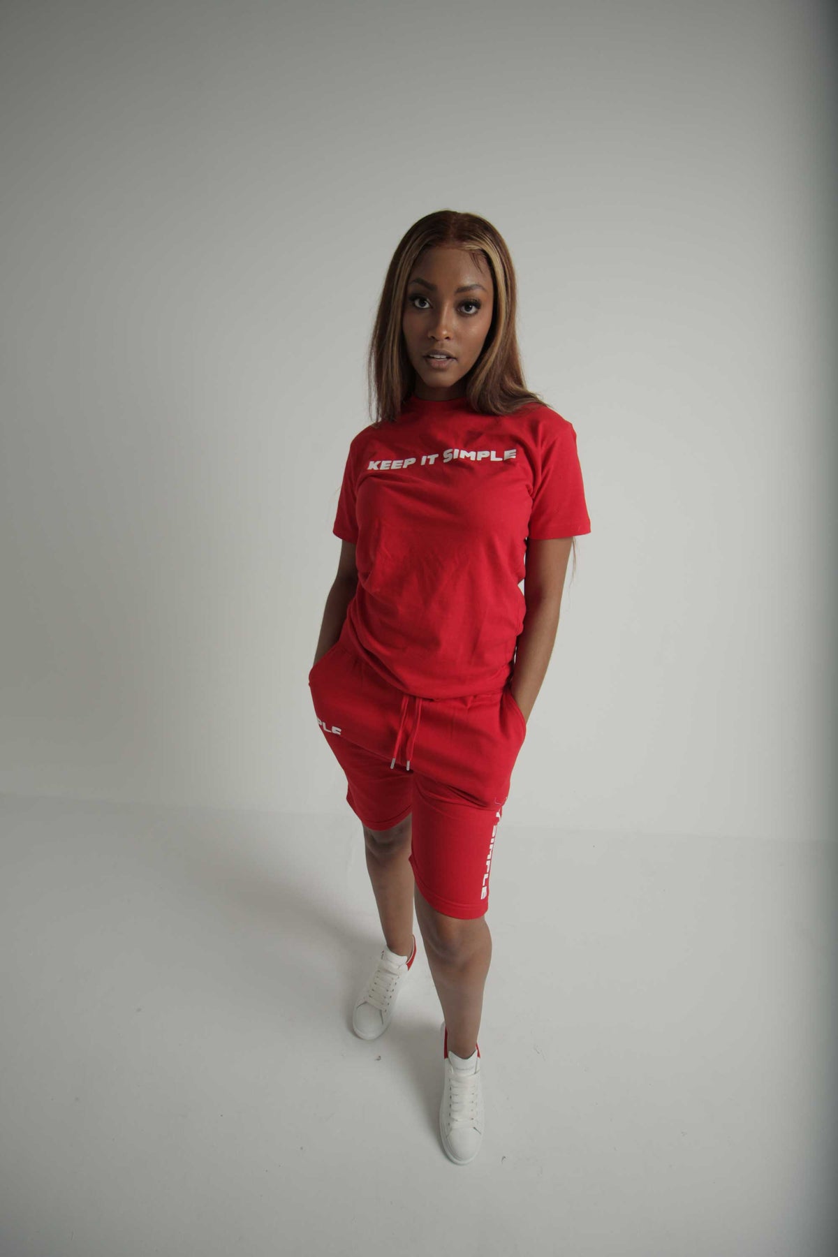 RED "KEEP IT SIMPLE" T-SHIRT