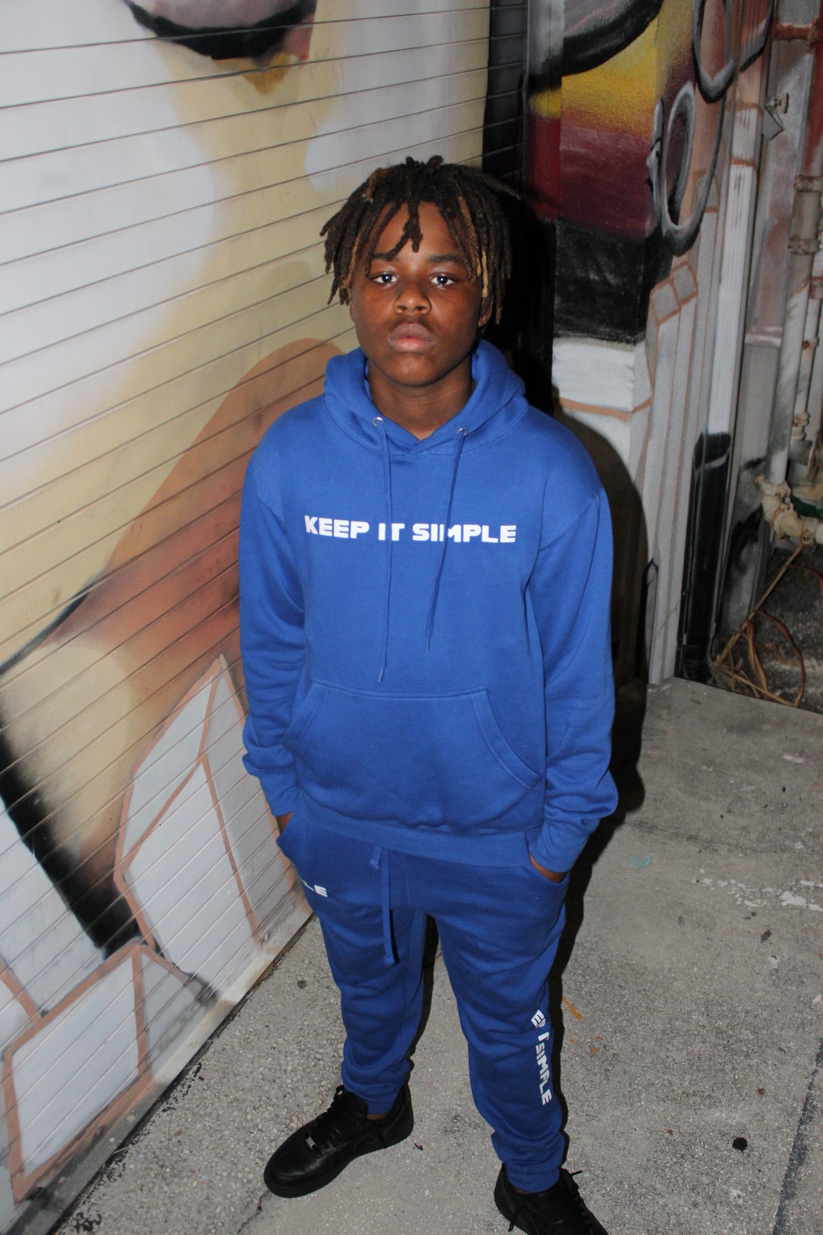 BLUE "KEEP IT SIMPLE" SWEATSUIT