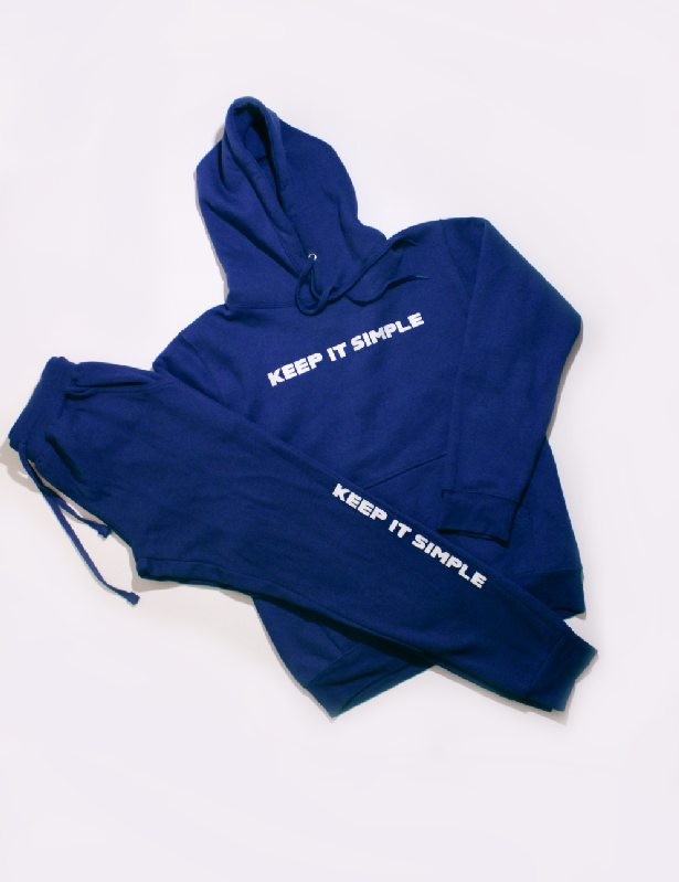 BLUE "KEEP IT SIMPLE" SWEATSUIT