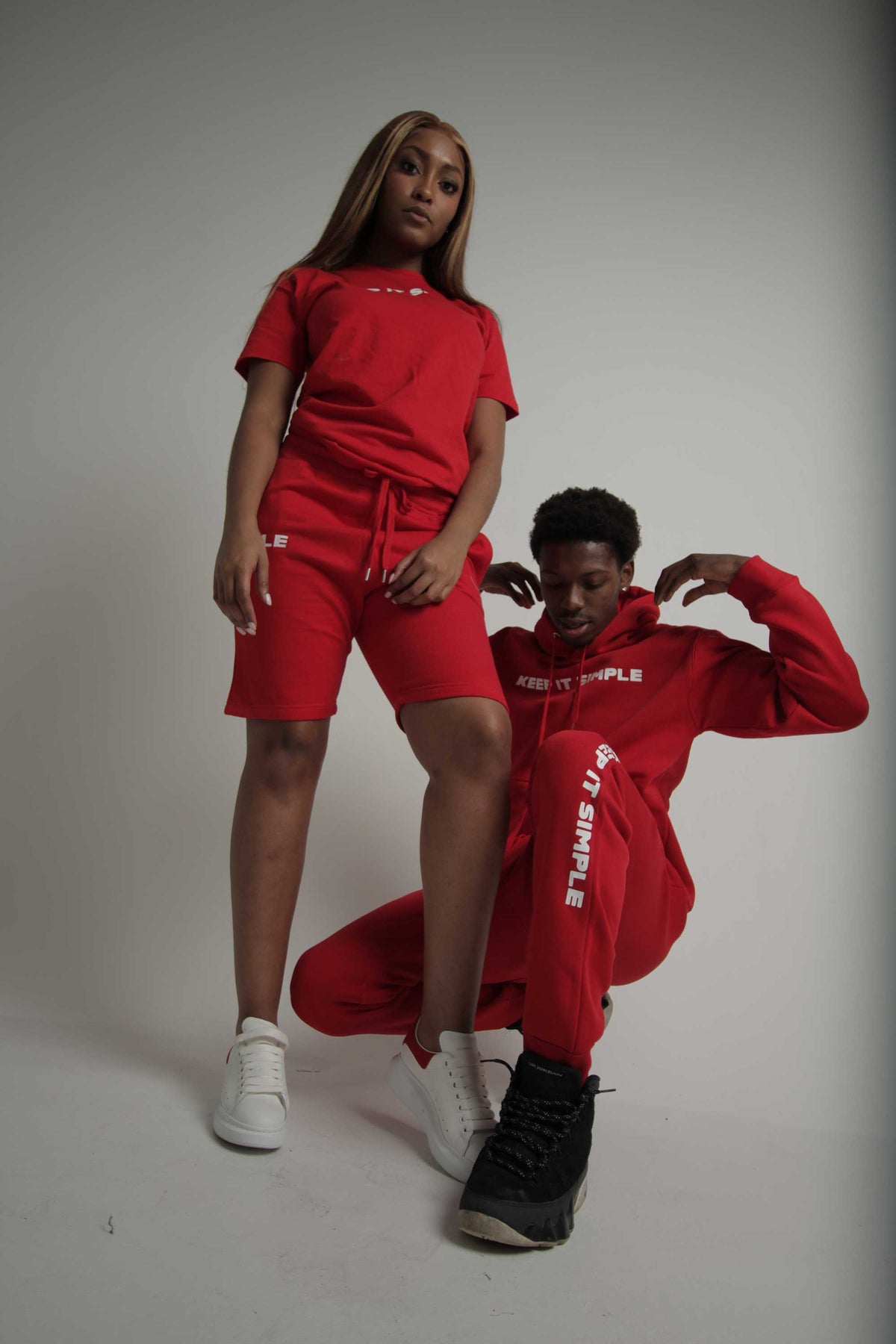 RED "KEEP IT SIMPLE" SWEATSUIT