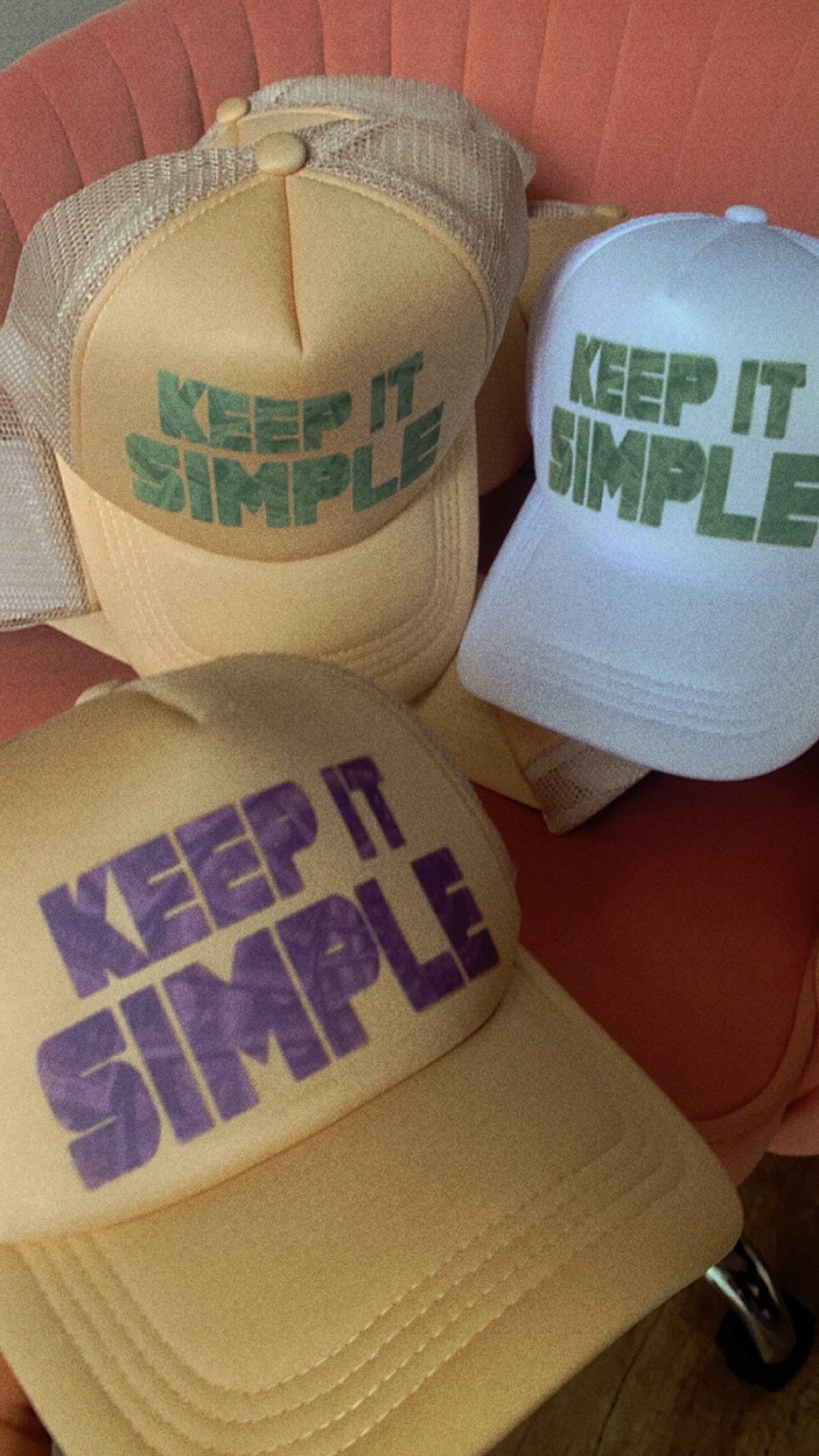 Beige/Green Keep It Simple Hat