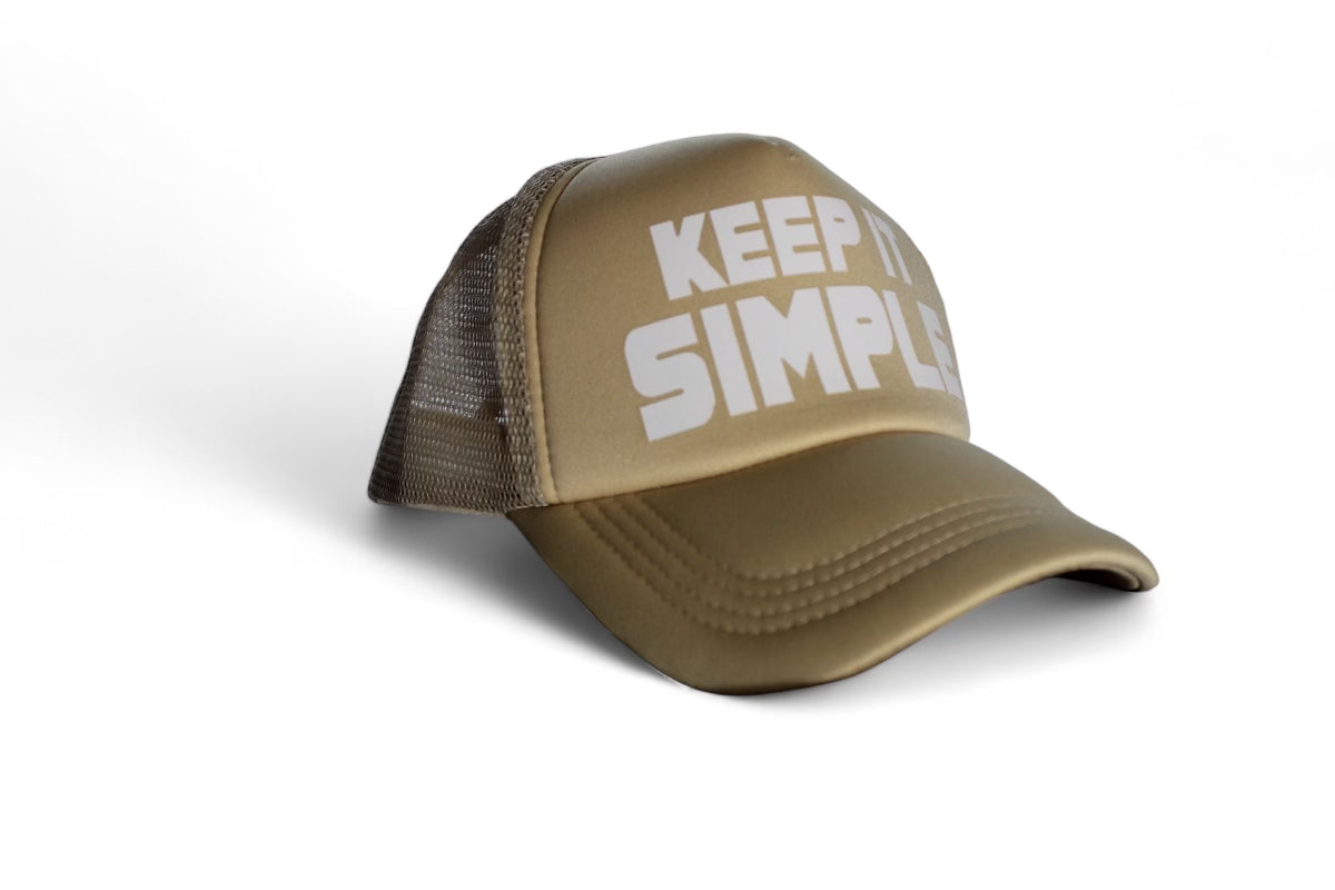 Beige/White Keep It Simple Hat